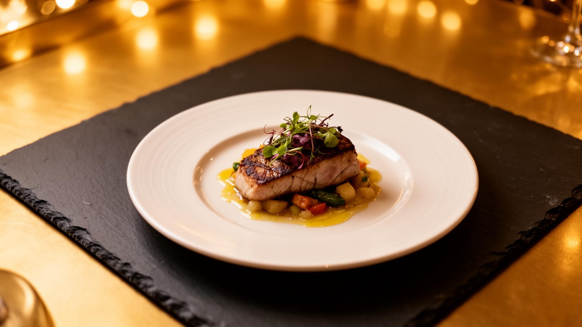 Fine dining presentation